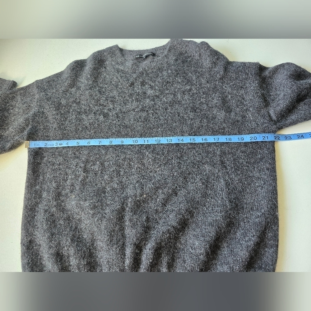 23 VINGT-TROIS ARRONDISSEMENTS Wool Mohair Blend Sweater Size 38 US 8 Grey - Picture 7 of 9